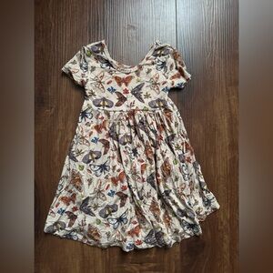 Moth Print Kids Dress